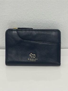 Radley London Black Leather Minimalist Wallet - Excellent Condition